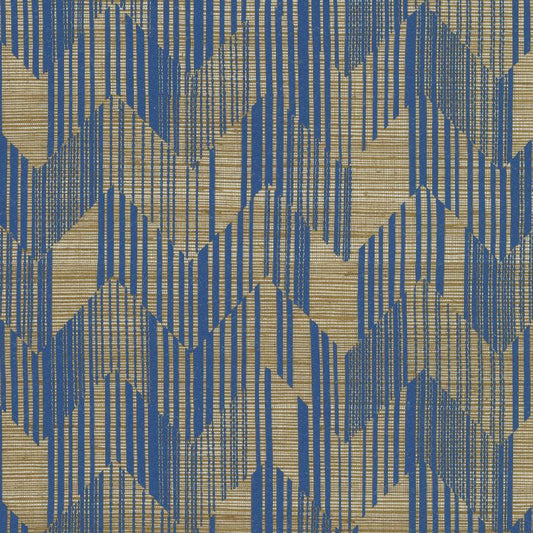 Purchase W4354-54 Birch Wp, Blue Chevron - Kravet Couture Wallpaper - W4354.54.0