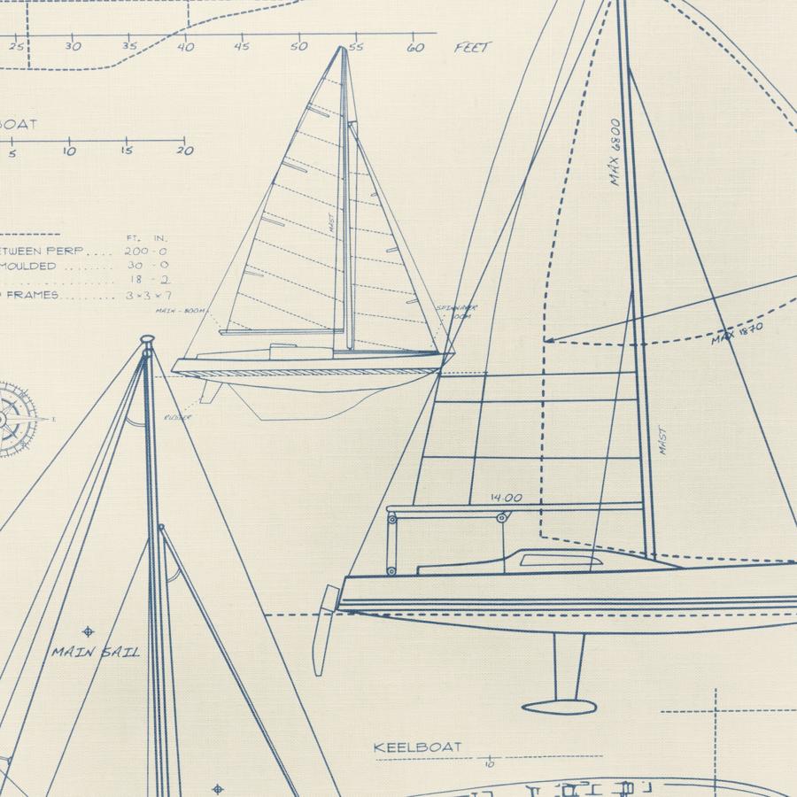 Purchase W4359-155 Kravet Design, Blue Nautical - Kravet Design Wallpaper - W4359.155.0