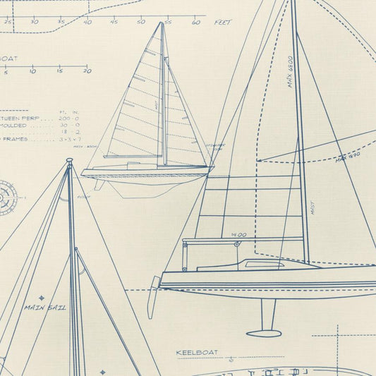 Purchase W4359-155 Kravet Design, Blue Nautical - Kravet Design Wallpaper - W4359.155.0
