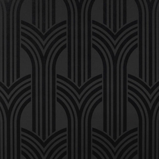 Purchase W4374-8 Kravet Design, Black Geometric - Kravet Design Wallpaper - W4374.8.0