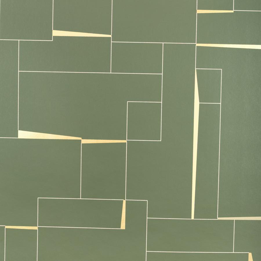 Purchase W4397-316 Counterculture, Green Geometric - Kravet Couture Wallpaper - W4397.316.0