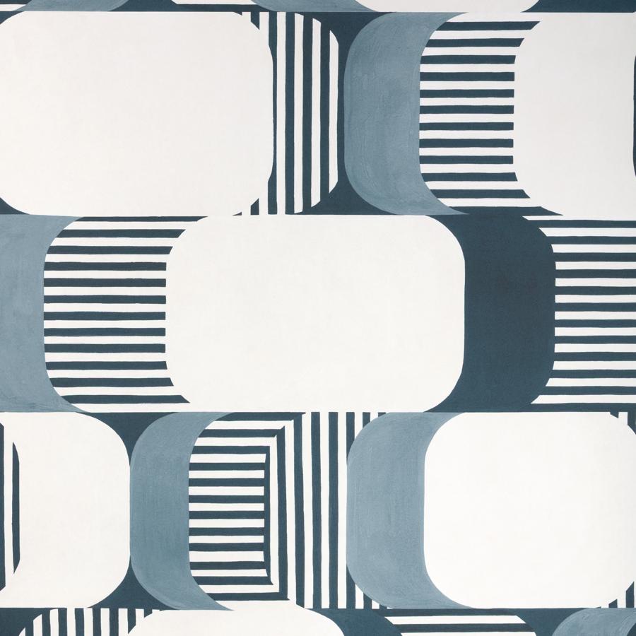 Purchase W4398-516 Good Vibes, Blue Abstract - Kravet Couture Wallpaper - W4398.516.0