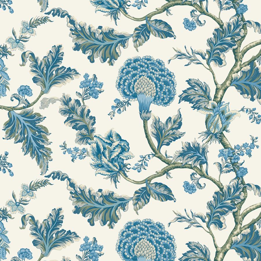 Purchase W4406-5 Kravet Design, Blue Floral - Kravet Design Wallpaper - W4406.5.0