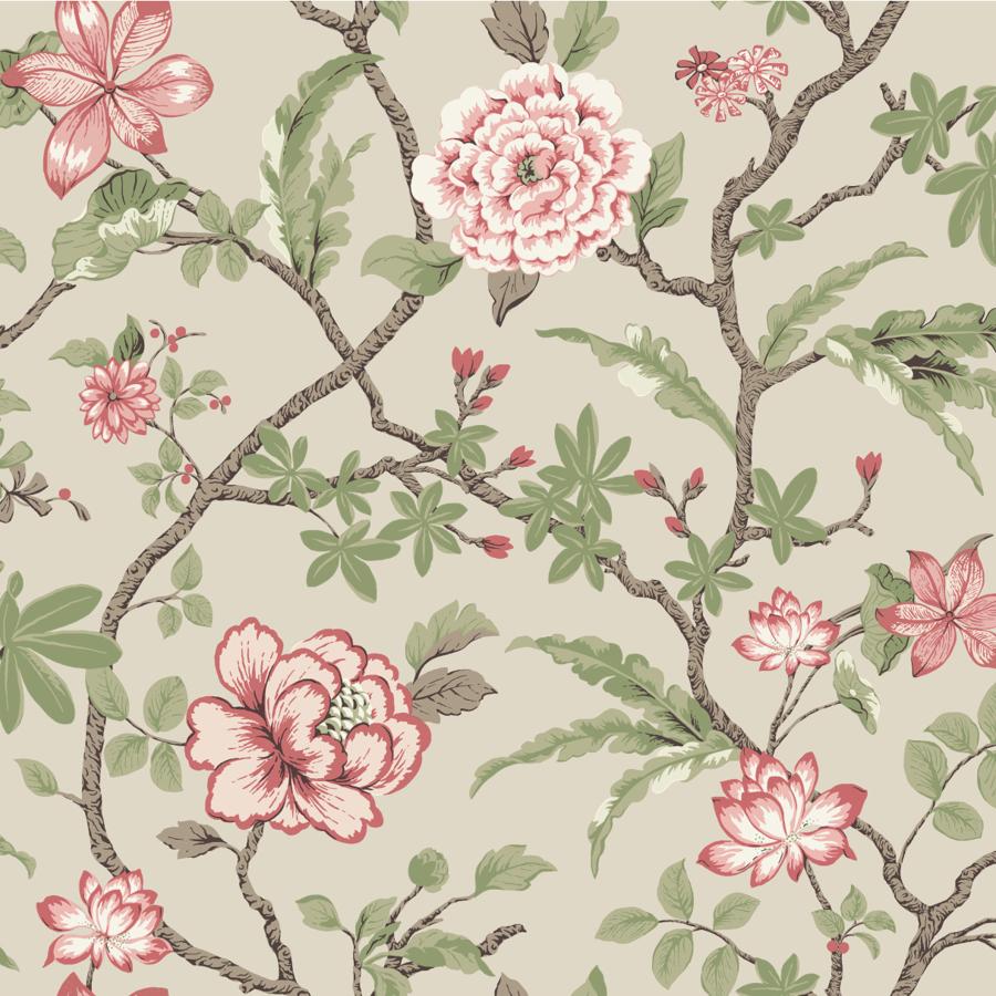 Purchase W4409-317 Kravet Design, Pink Floral - Kravet Design Wallpaper - W4409.317.0