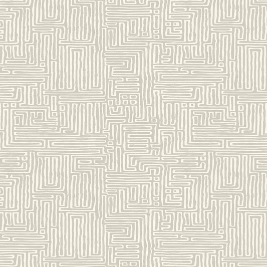 Purchase W4410-11 Kravet Design, Grey Geometric - Kravet Design Wallpaper - W4410.11.0