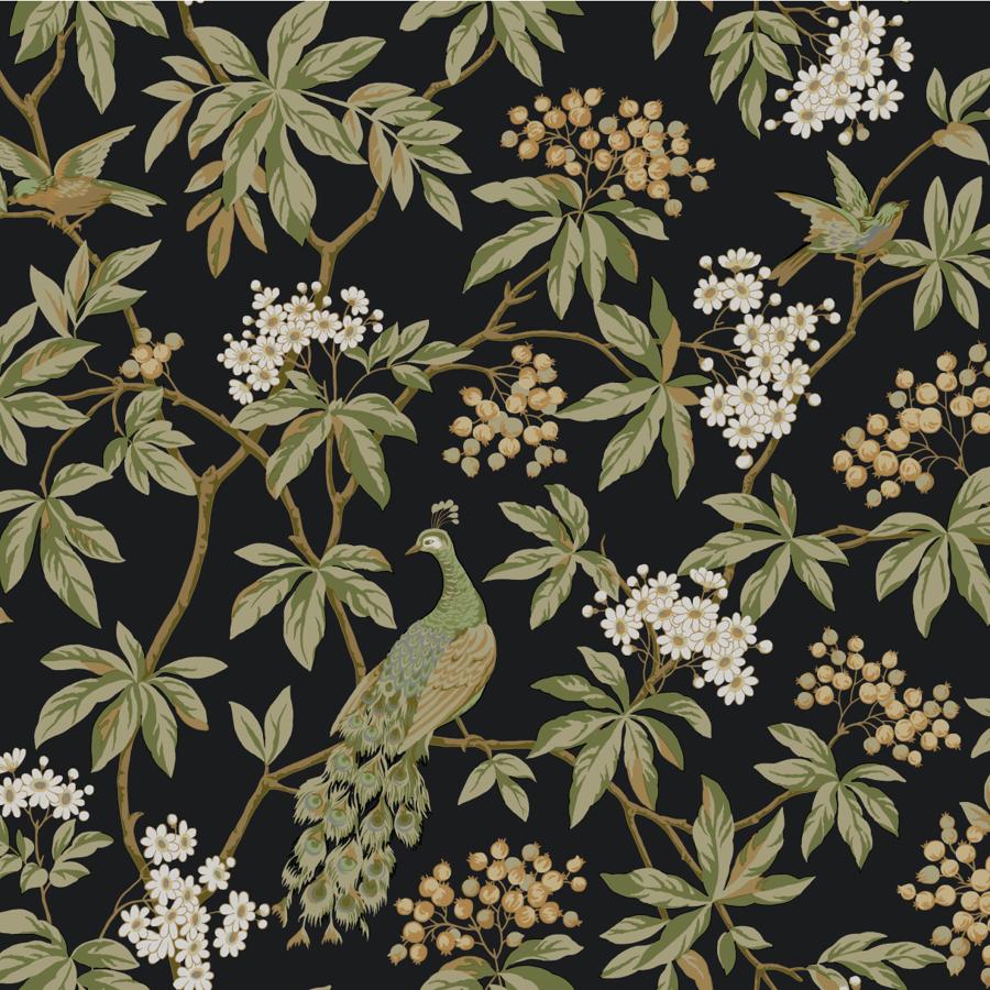 Purchase W4413-830 Kravet Design, Black Botanical - Kravet Design Wallpaper - W4413.830.0