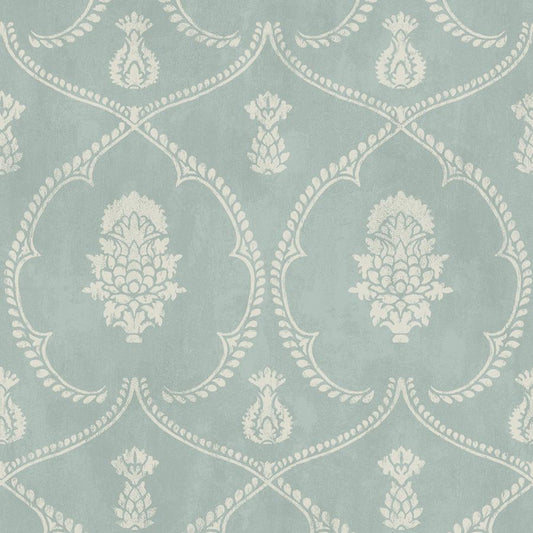 Purchase W4414-13 Kravet Design, Blue Damask - Kravet Design Wallpaper - W4414.13.0