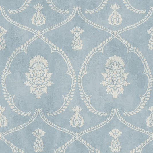 Purchase W4414-15 Kravet Design, Blue Damask - Kravet Design Wallpaper - W4414.15.0