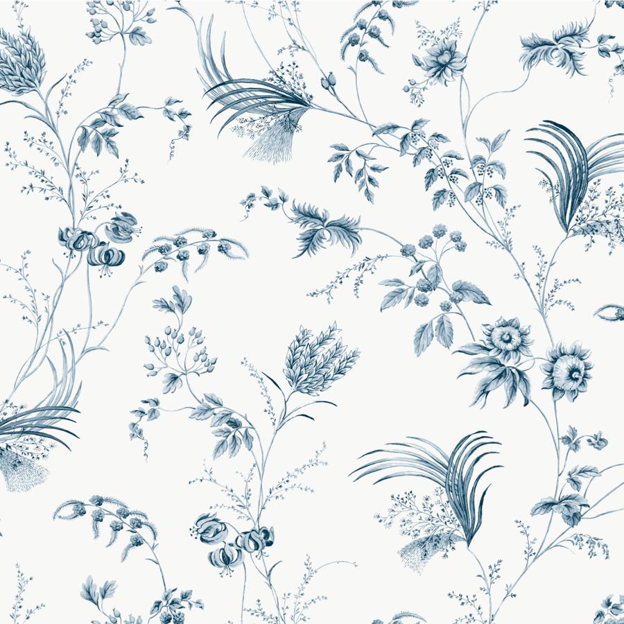 Purchase W4415-5 Kravet Design, Blue Botanical - Kravet Design Wallpaper - W4415.5.0