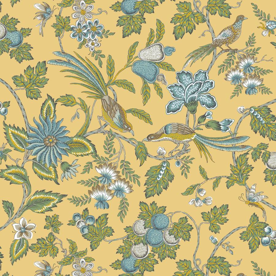 Purchase W4482-540 Kravet Design, Yellow Chinoiserie - Kravet Design Wallpaper - W4482.540.0