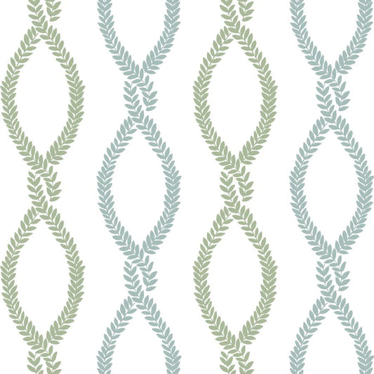 Purchase W4483-53 Kravet Design, Green Geometric - Kravet Design Wallpaper - W4483.53.0