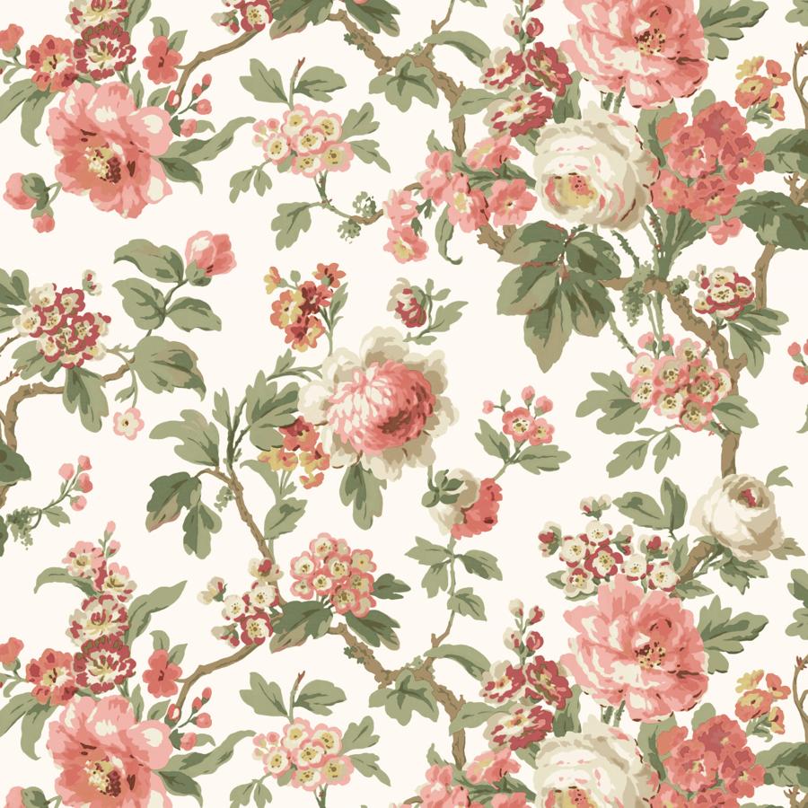 Purchase W4486-312 Kravet Design, Red Floral - Kravet Design Wallpaper - W4486.312.0