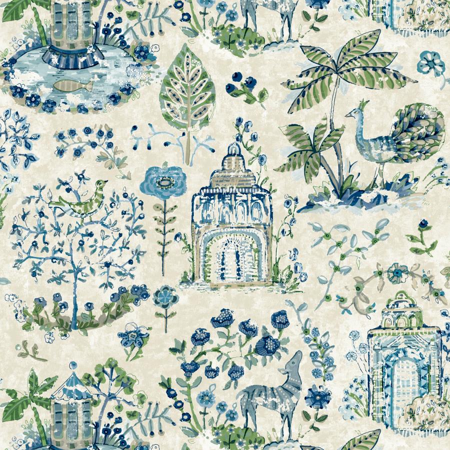 Purchase W4491-5 Kravet Design, Blue Novelty - Kravet Design Wallpaper - W4491.5.0