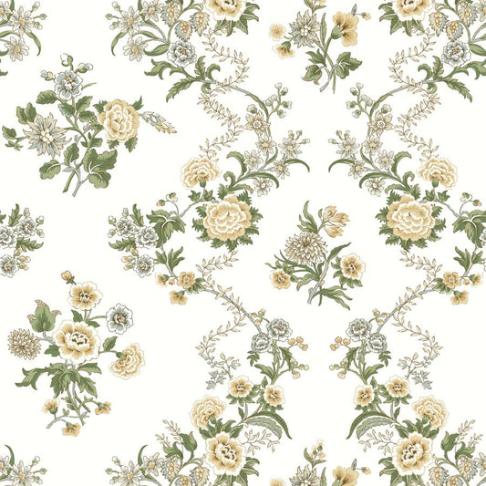 Purchase W4493-316 Kravet Design, Yellow Botanical - Kravet Design Wallpaper - W4493.316.0