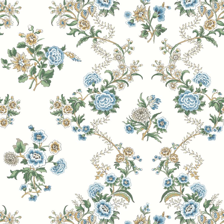 Purchase W4493-53 Kravet Design, Blue Botanical - Kravet Design Wallpaper - W4493.53.0