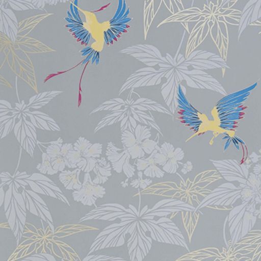 Purchase SKU# W5603-09 pattern name & colorFolium Grove Garden Grey/Yellow Osborne & Little Wallpaper