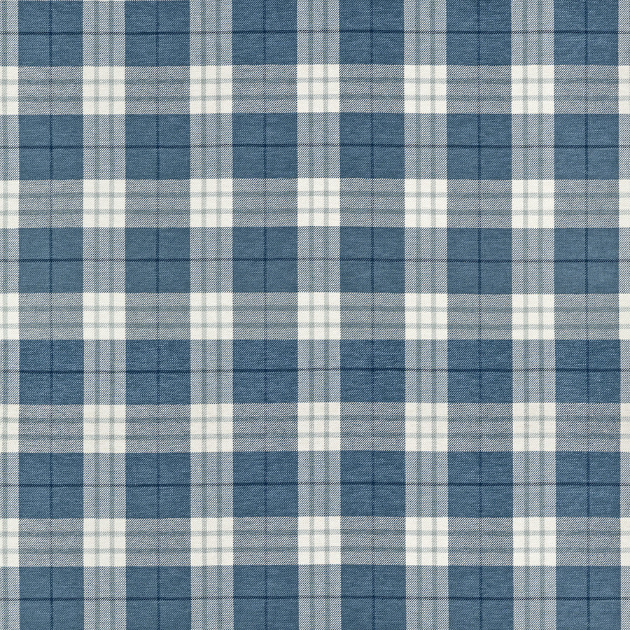 Save on Thibaut Fabric SKU W711329 pattern name Percival Plaid color name True Blue.
