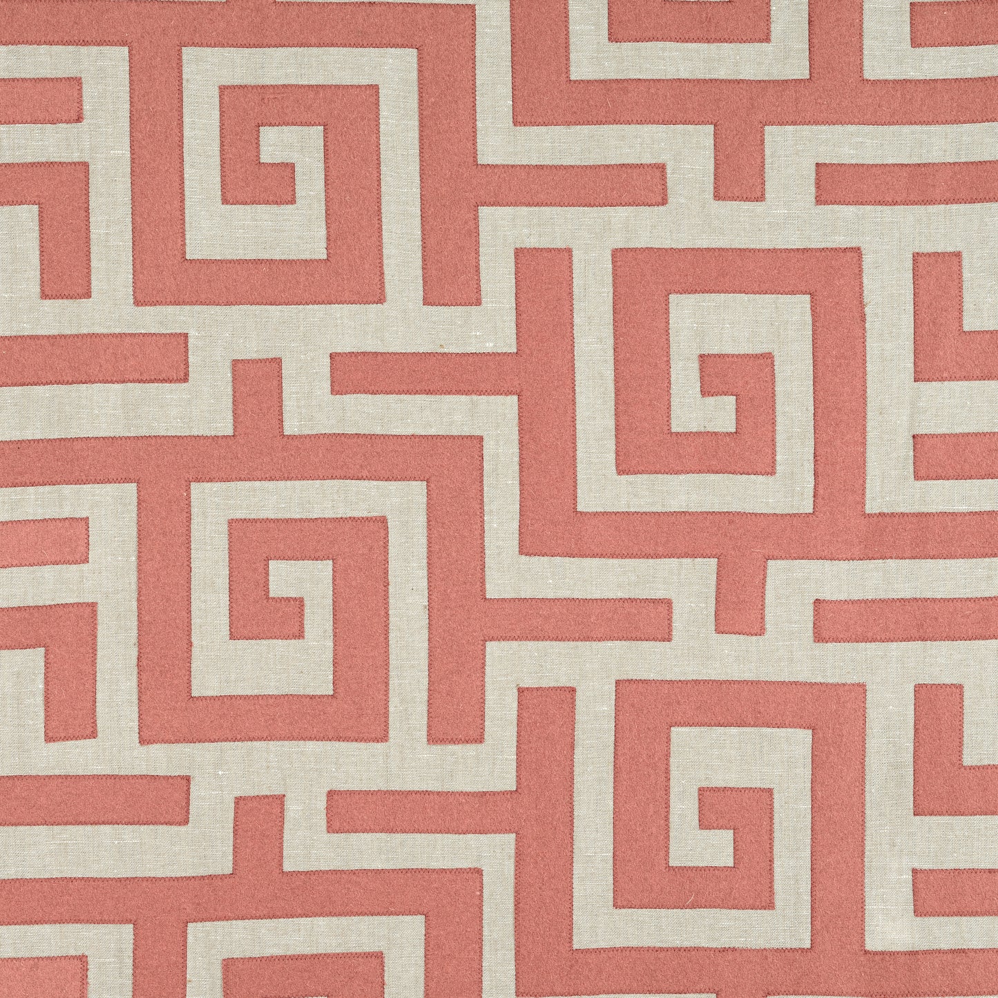 Purchase Thibaut Fabric Item# W713223 pattern name Tulum Applique color Coral on Natural