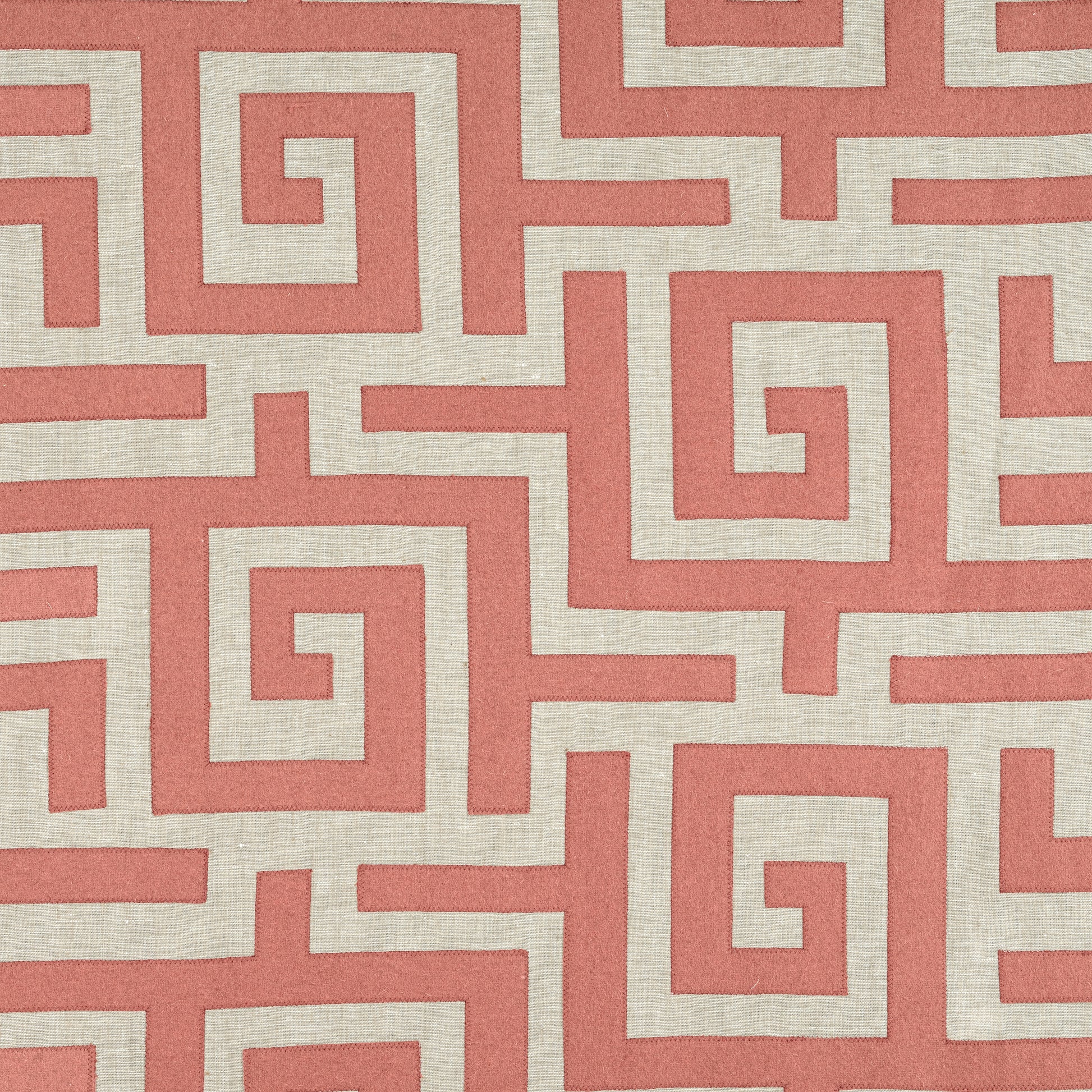 Purchase Thibaut Fabric Item# W713223 pattern name Tulum Applique color Coral on Natural