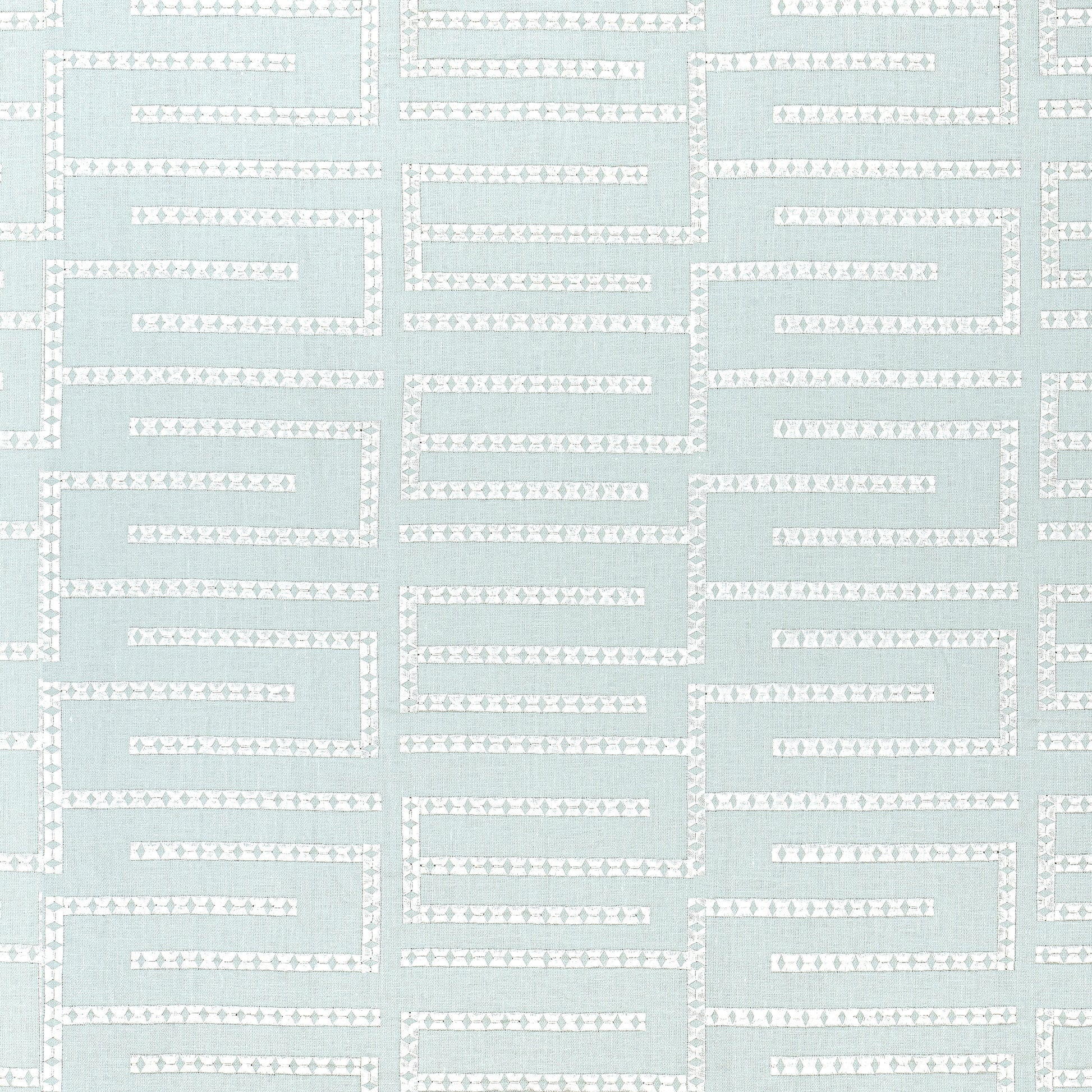 Purchase Thibaut Fabric Product W713629 pattern name Architect Embroidery color Mist