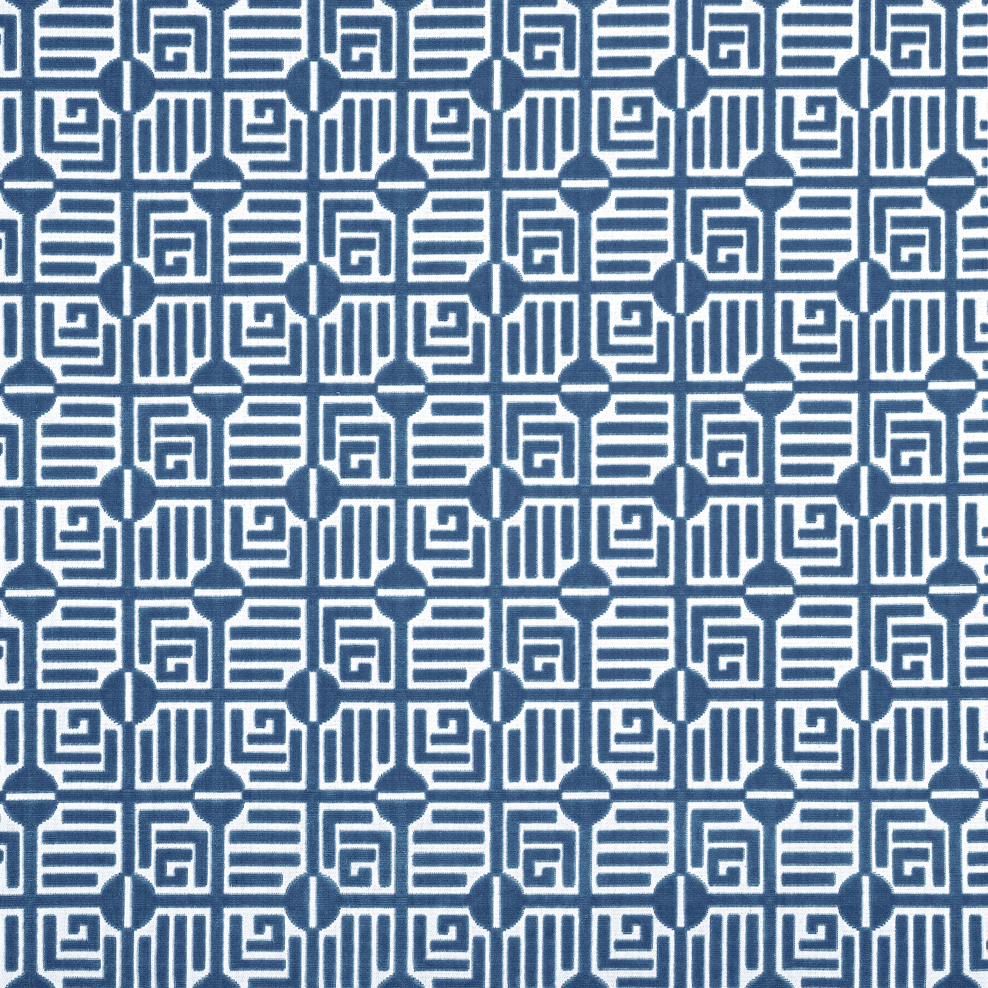 Purchase Thibaut Fabric Product# W713641 pattern name Labyrinth Velvet color Navy