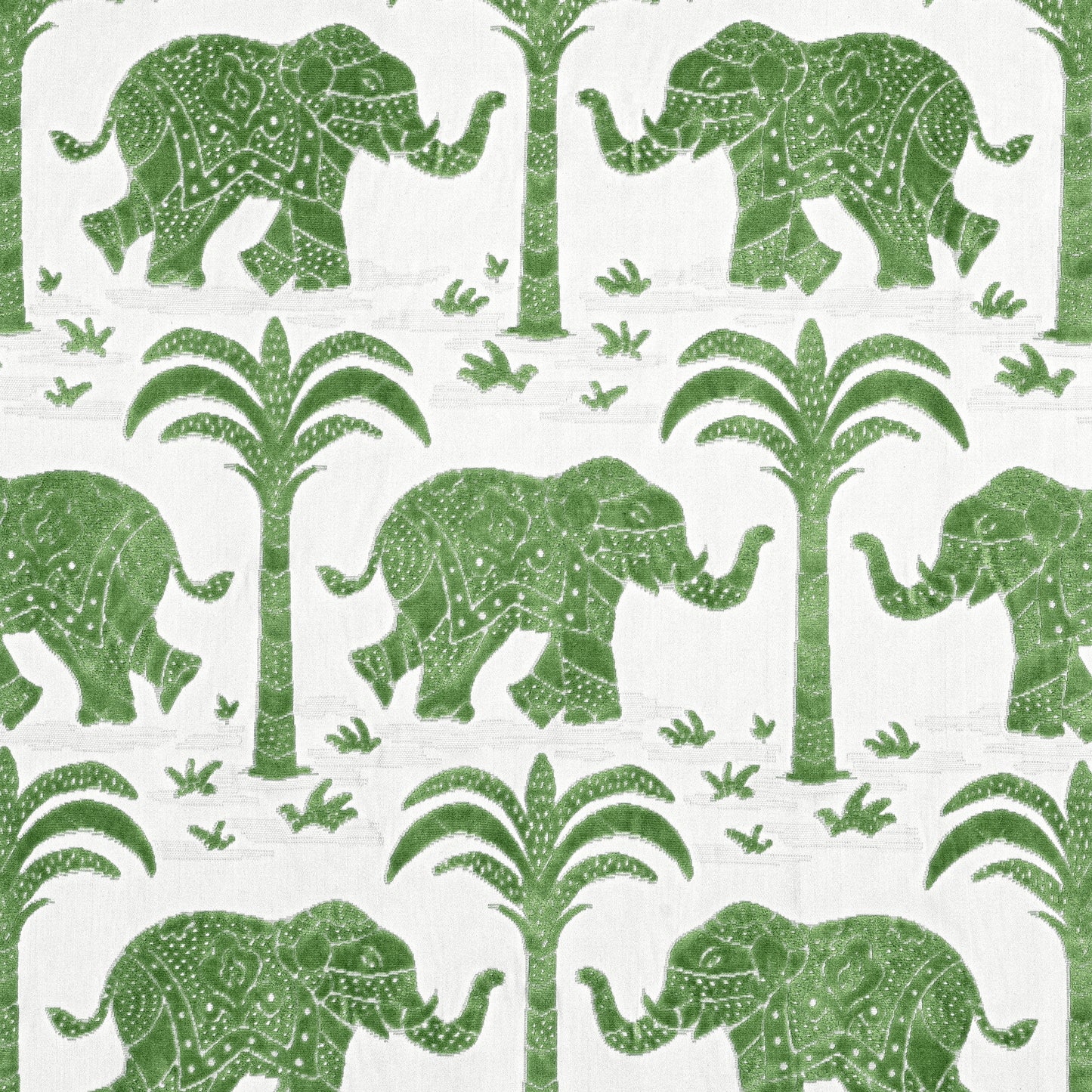 Purchase Thibaut Fabric Item W716201 pattern name Elephant Velvet color Green