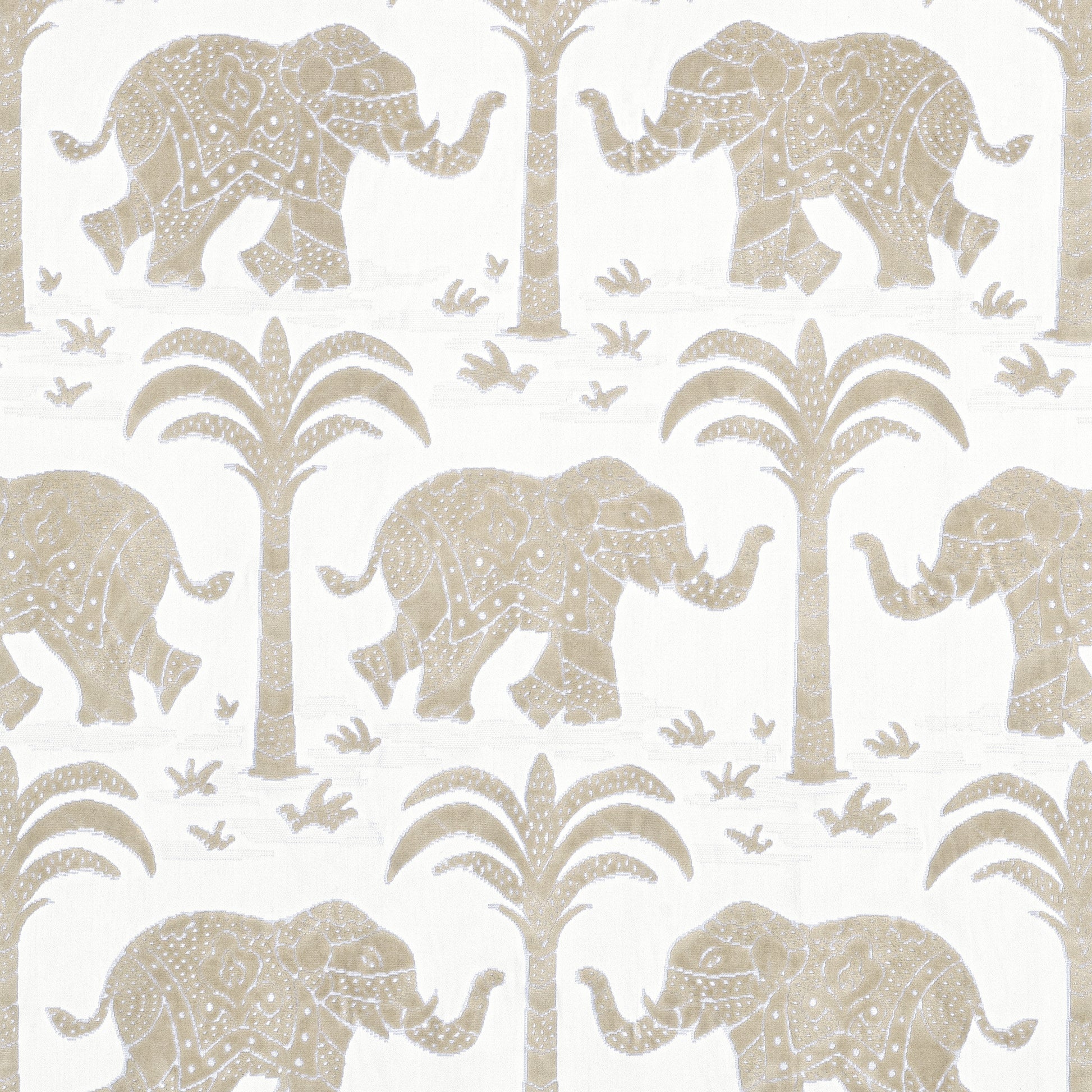 Purchase Thibaut Fabric Pattern# W716205 pattern name Elephant Velvet color Beige