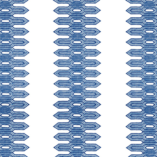 Purchase Thibaut Fabric Item W720810 pattern name Nola Stripe Embroidery color Navy