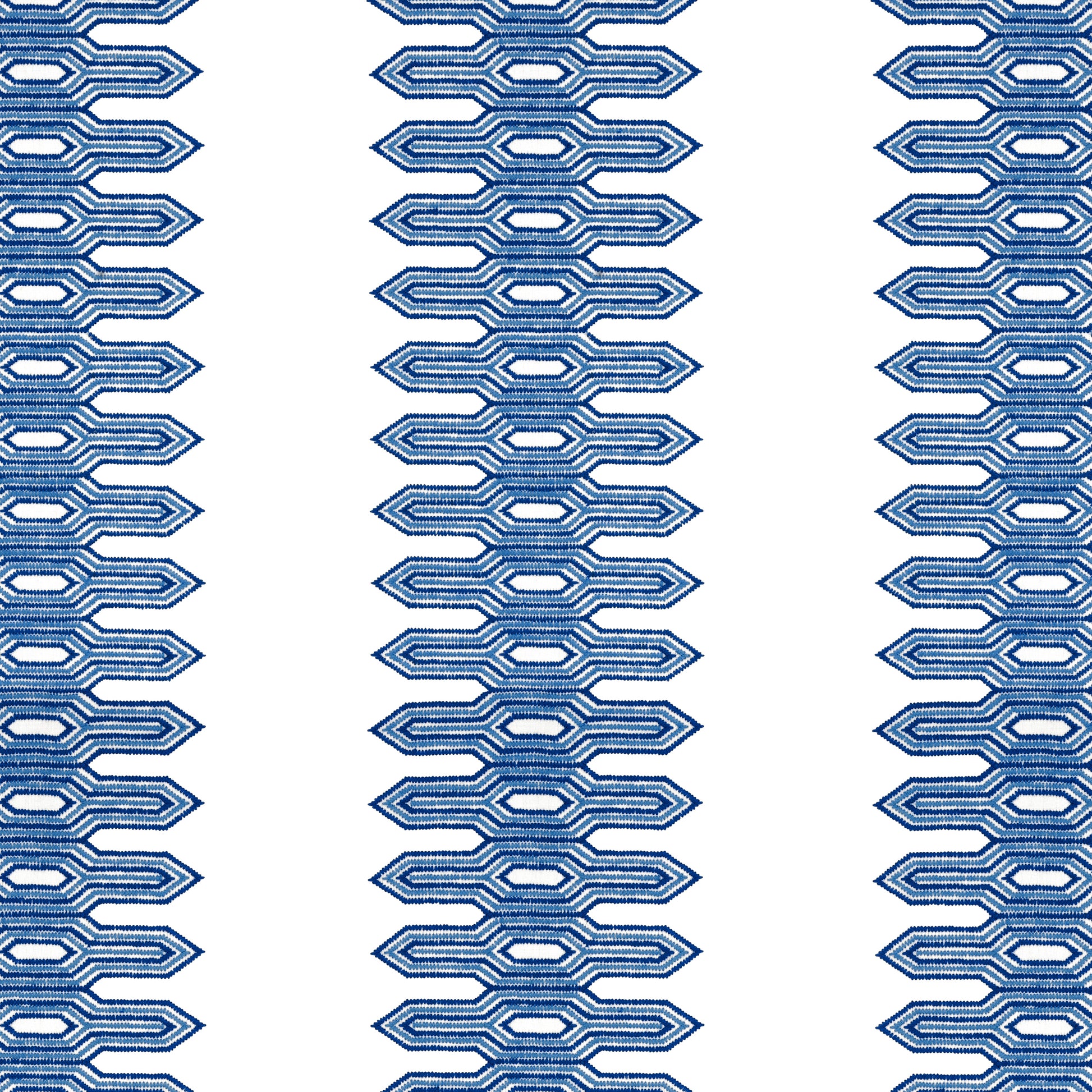 Purchase Thibaut Fabric Item W720810 pattern name Nola Stripe Embroidery color Navy