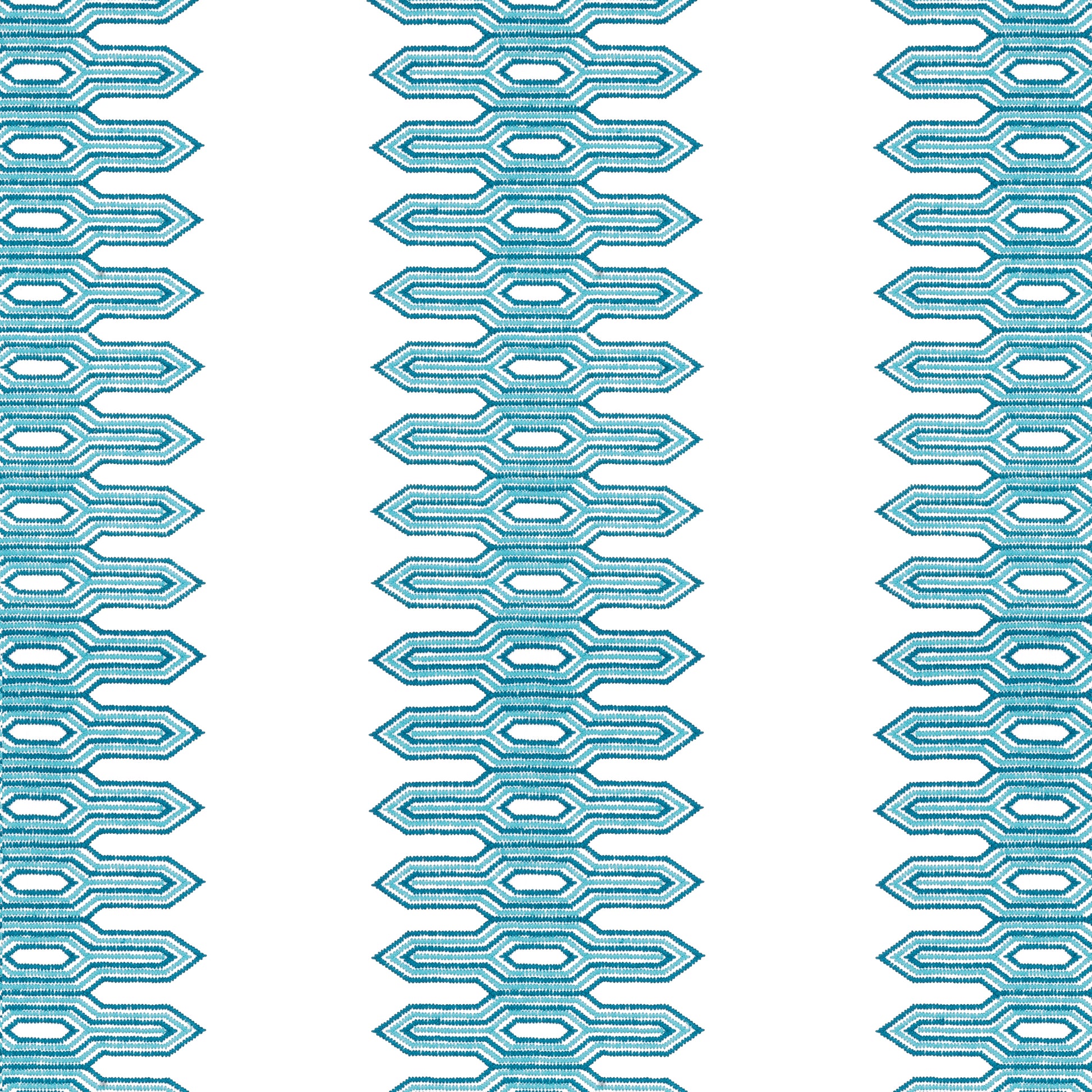 Purchase Thibaut Fabric Pattern W720811 pattern name Nola Stripe Embroidery color Aqua