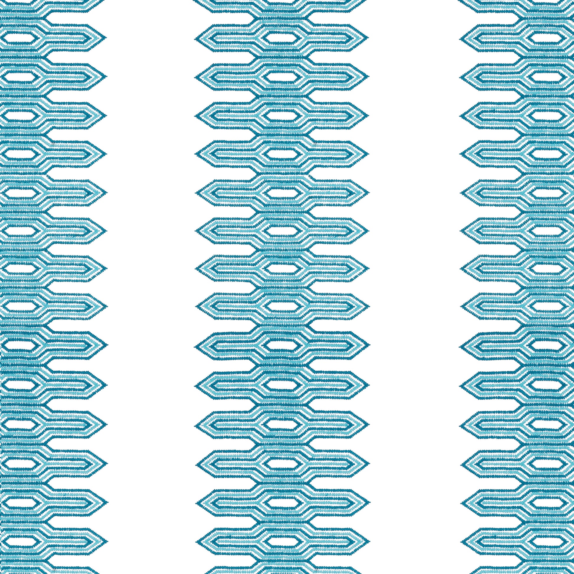 Purchase Thibaut Fabric Pattern W720811 pattern name Nola Stripe Embroidery color Aqua