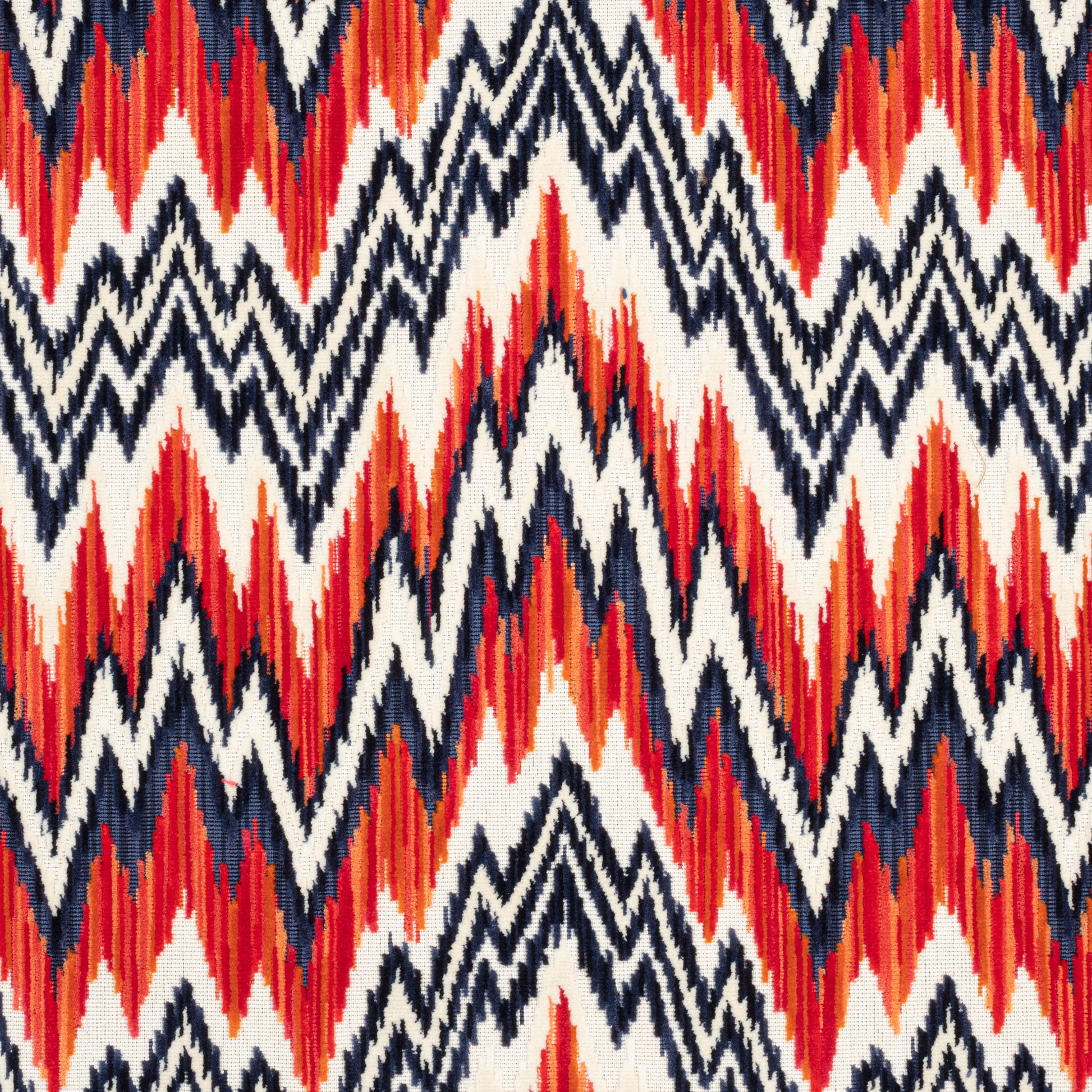 Purchase Thibaut Fabric Pattern W72816 pattern name Rhythm Velvet color Flame and Navy