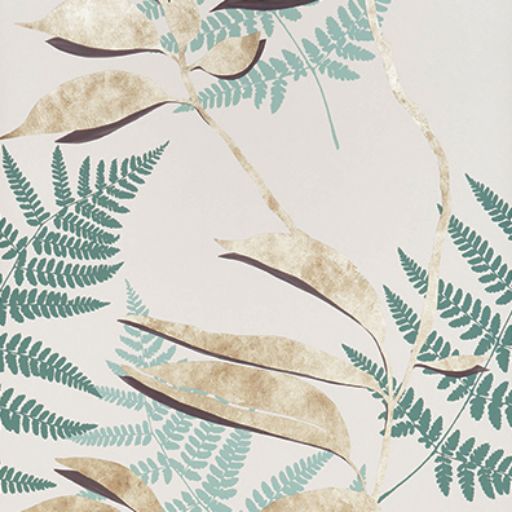 Purchase Sample - W7331-04 Folium Feuille D'Or Pebble/Gold Osborne & Little Wallpaper