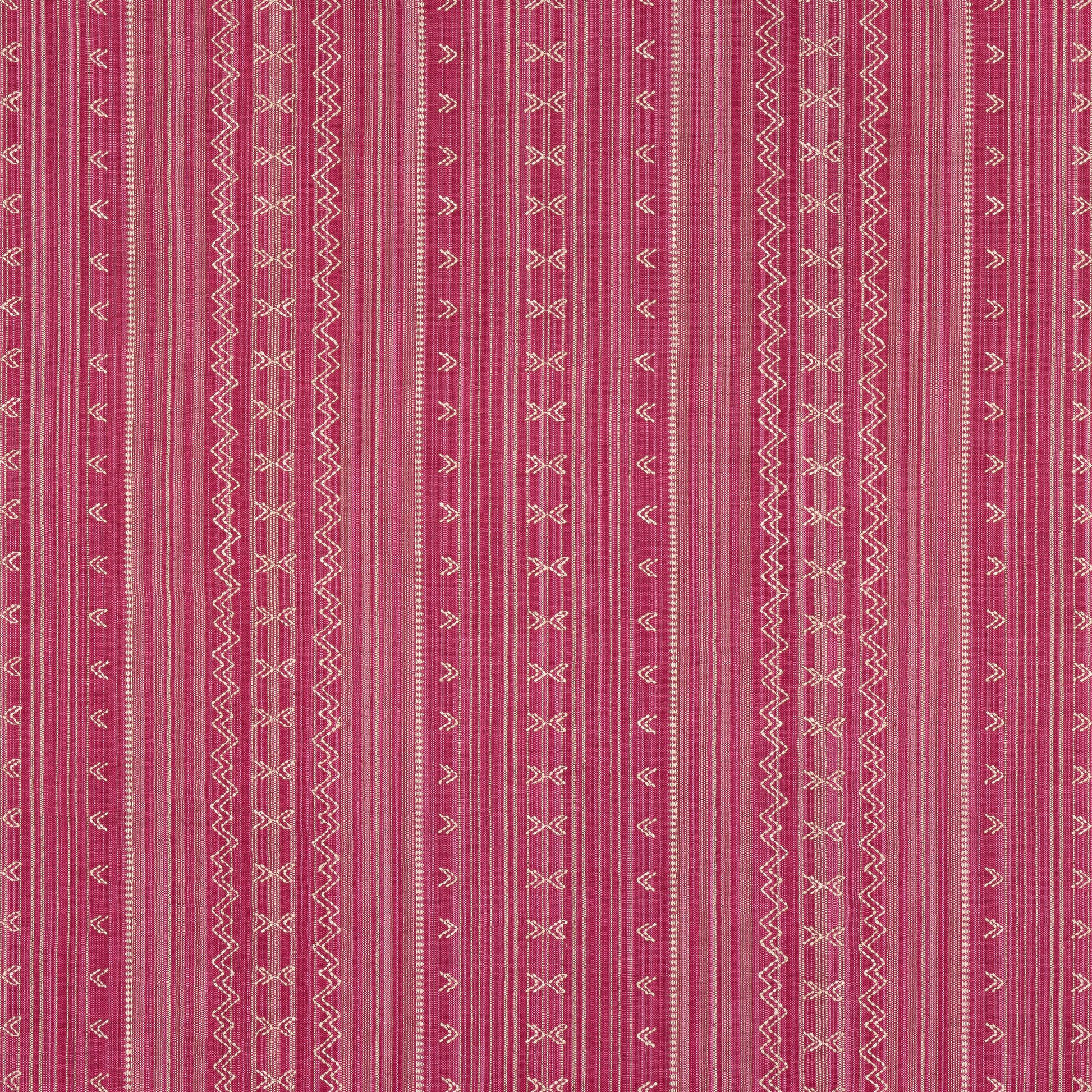 Purchase Thibaut Fabric Item W736454 pattern name Charter Stripe Embroidery color Raspberry