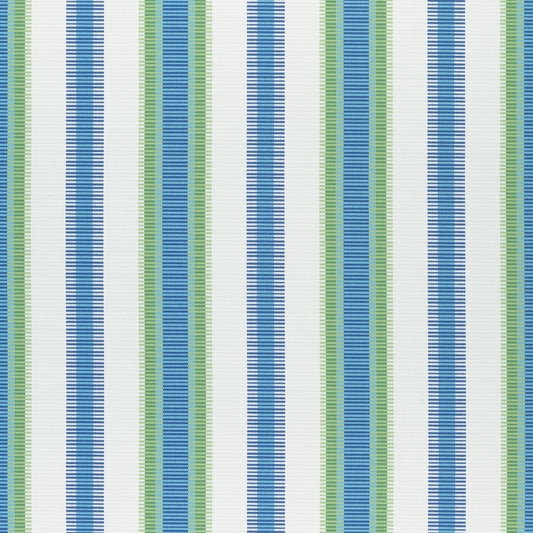 Purchase Thibaut Fabric Item W74670 pattern name Samba Stripe color Royal Blue and Green