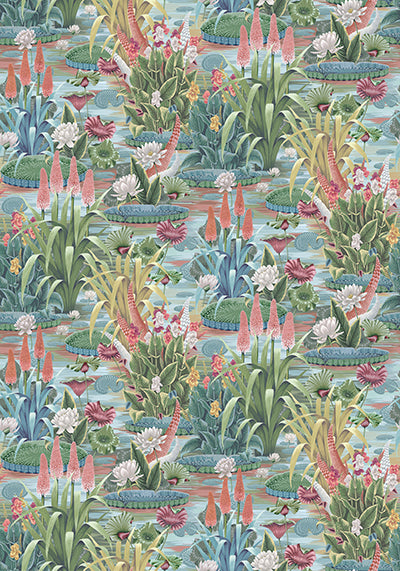 Purchase Pattern# W7811-01 pattern name & colorRhapsody Elysium Aqua. Osborne & Little Wallpaper