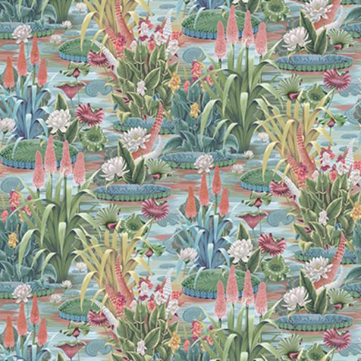 Purchase Sample - W7811-01 Rhapsody Elysium Aqua. Osborne & Little Wallpaper