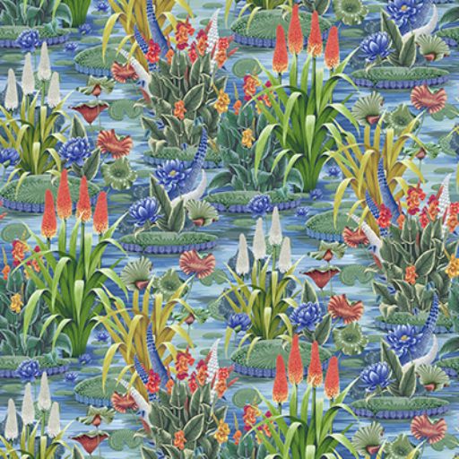 Purchase Sample - W7811-02 Rhapsody Elysium Cobalt. Osborne & Little Wallpaper