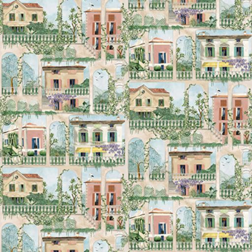 Purchase Sample - W7813-01 Rhapsody Villa Como Terracotta. Osborne & Little Wallpaper