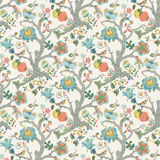 Purchase Sample - W7818-02 Rhapsody Puzzlewood Lagoon. Osborne & Little Wallpaper