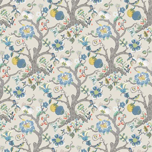 Purchase Sample - W7818-04 Rhapsody Puzzlewood Indigo. Osborne & Little Wallpaper