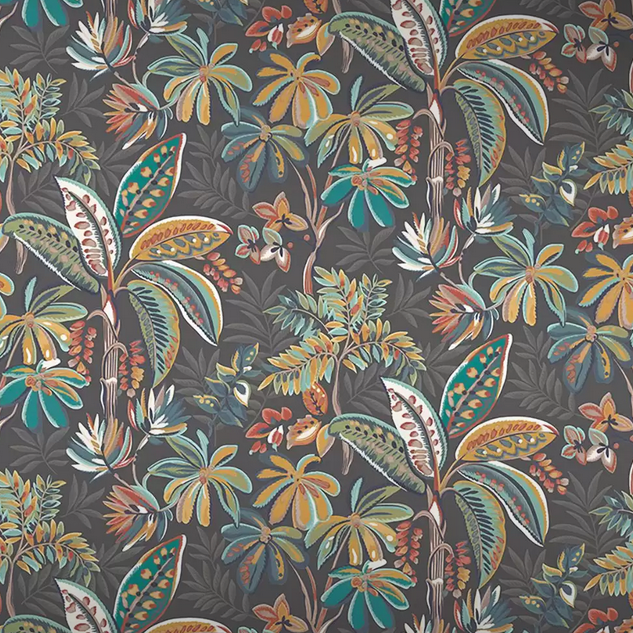 Purchase Pattern# W7853-01 pattern name & color Irisa Tivoli Charcoal. Osborne & Little  Wallpaper
