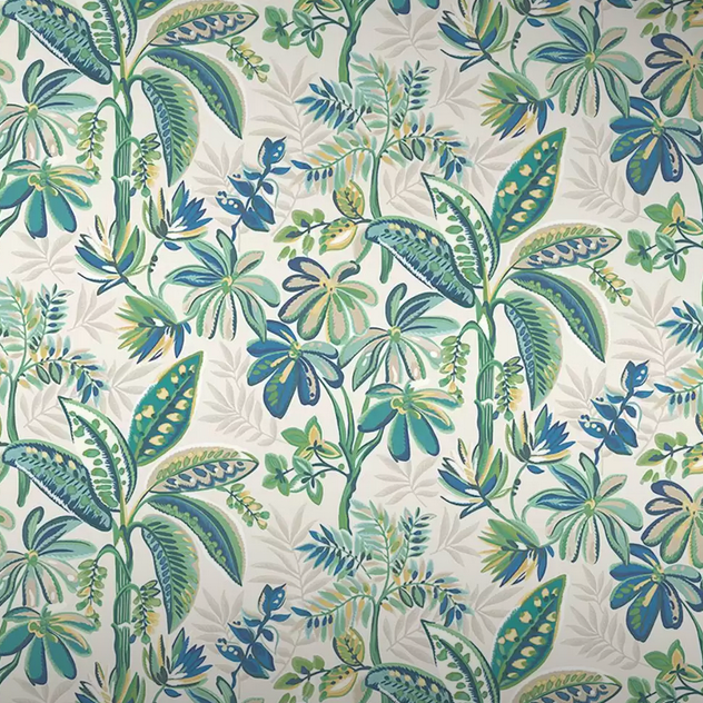 Purchase SKU W7853-03 pattern name & color Irisa Tivoli Emerald. Osborne & Little  Wallpaper