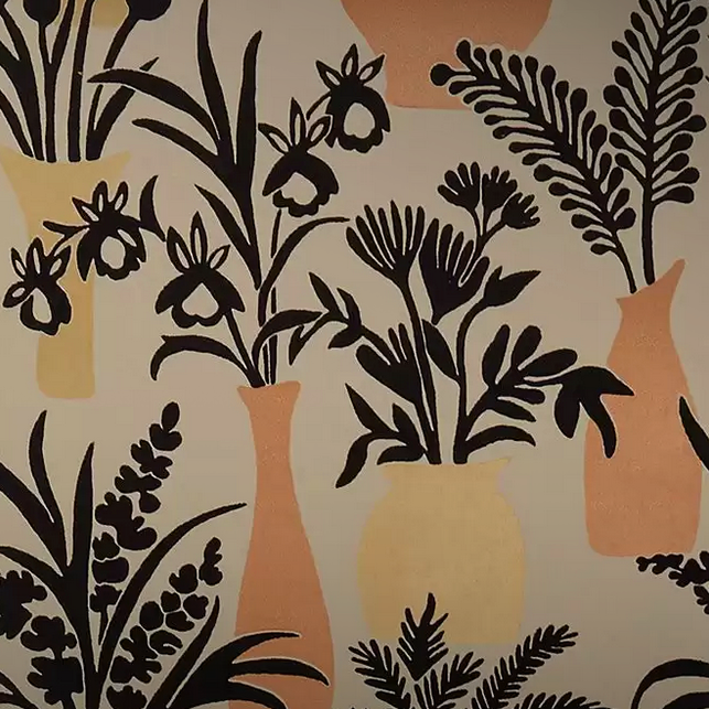 Purchase Pattern# W7854-02 pattern name & color Irisa Amphora Copper Osborne & Little  Wallpaper