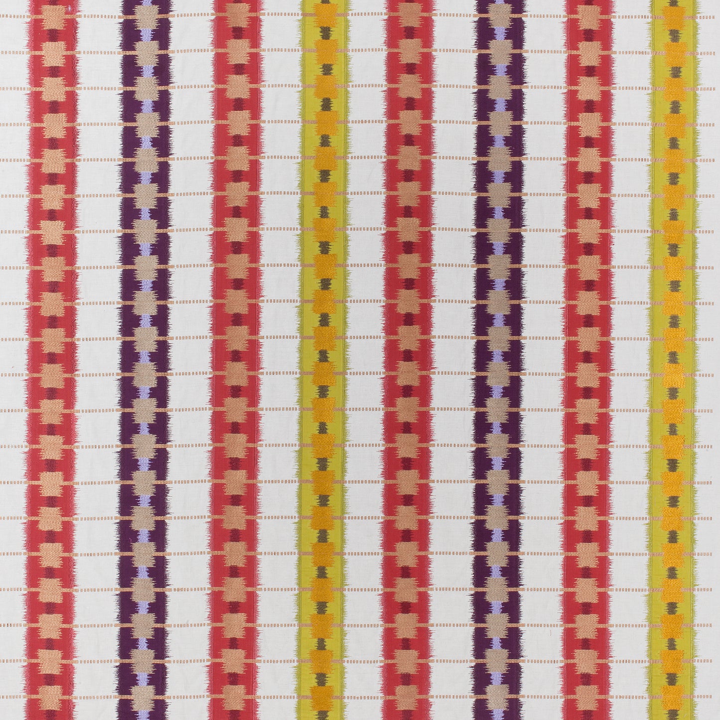 Purchase Thibaut Fabric Product# W788710 pattern name Sri Lanka Embroidery color Red