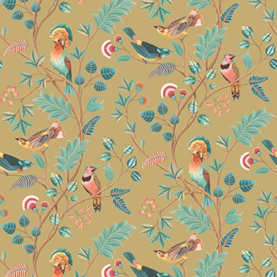 Purchase W7902-01 | Byzance Mayani Metallic Gold - Osborne & Little Wallpaper