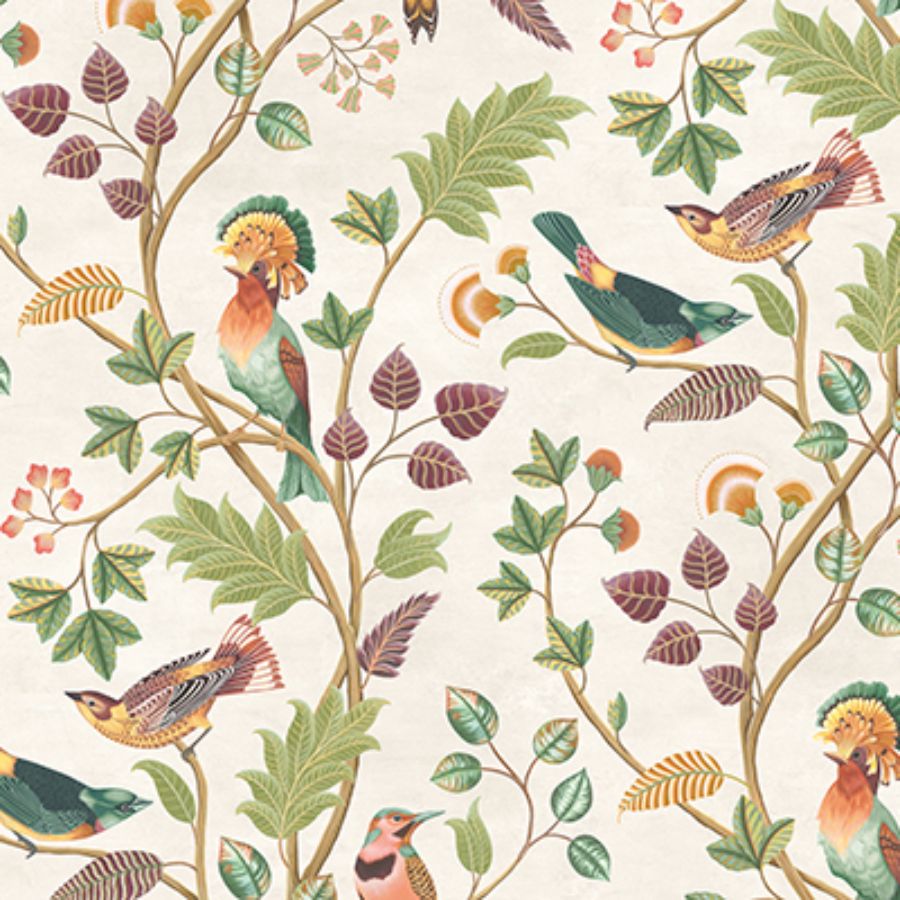 Purchase W7902-03 | Byzance Mayani Olive - Osborne & Little Wallpaper