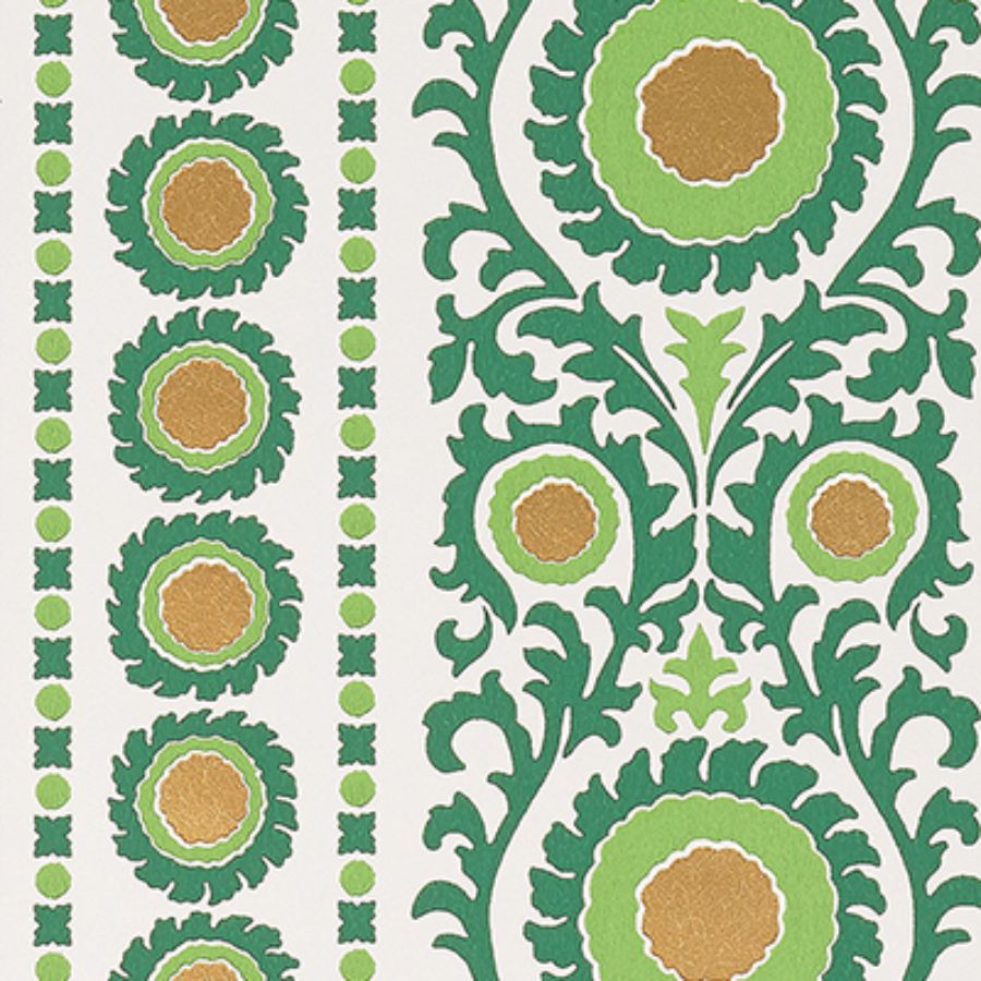 Purchase W7904-04 | Byzance Samrina Fir/Metallic Gold - Osborne & Little Wallpaper