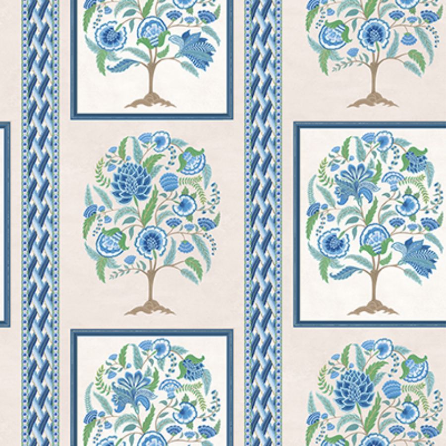 Purchase W7906-03 | Byzance Taniska Cobalt - Osborne & Little Wallpaper