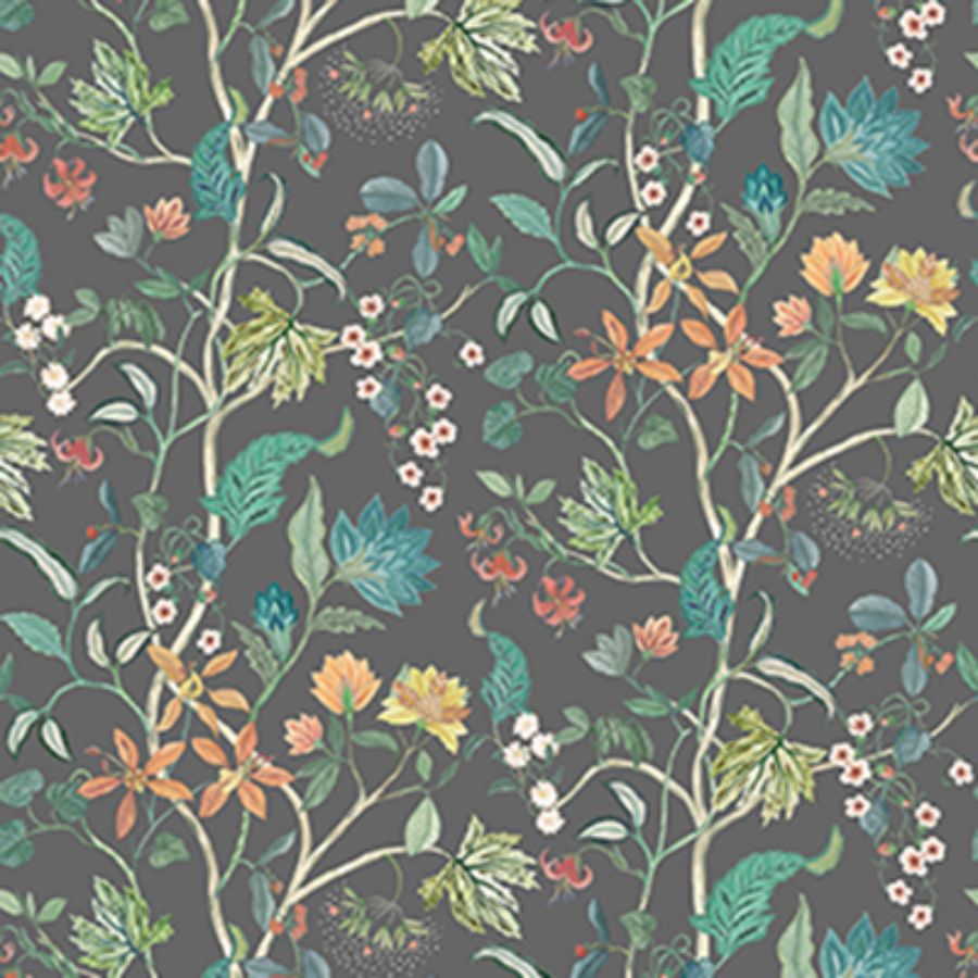 Purchase W7907-01 | Byzance Chellah Charcoal - Osborne & Little Wallpaper